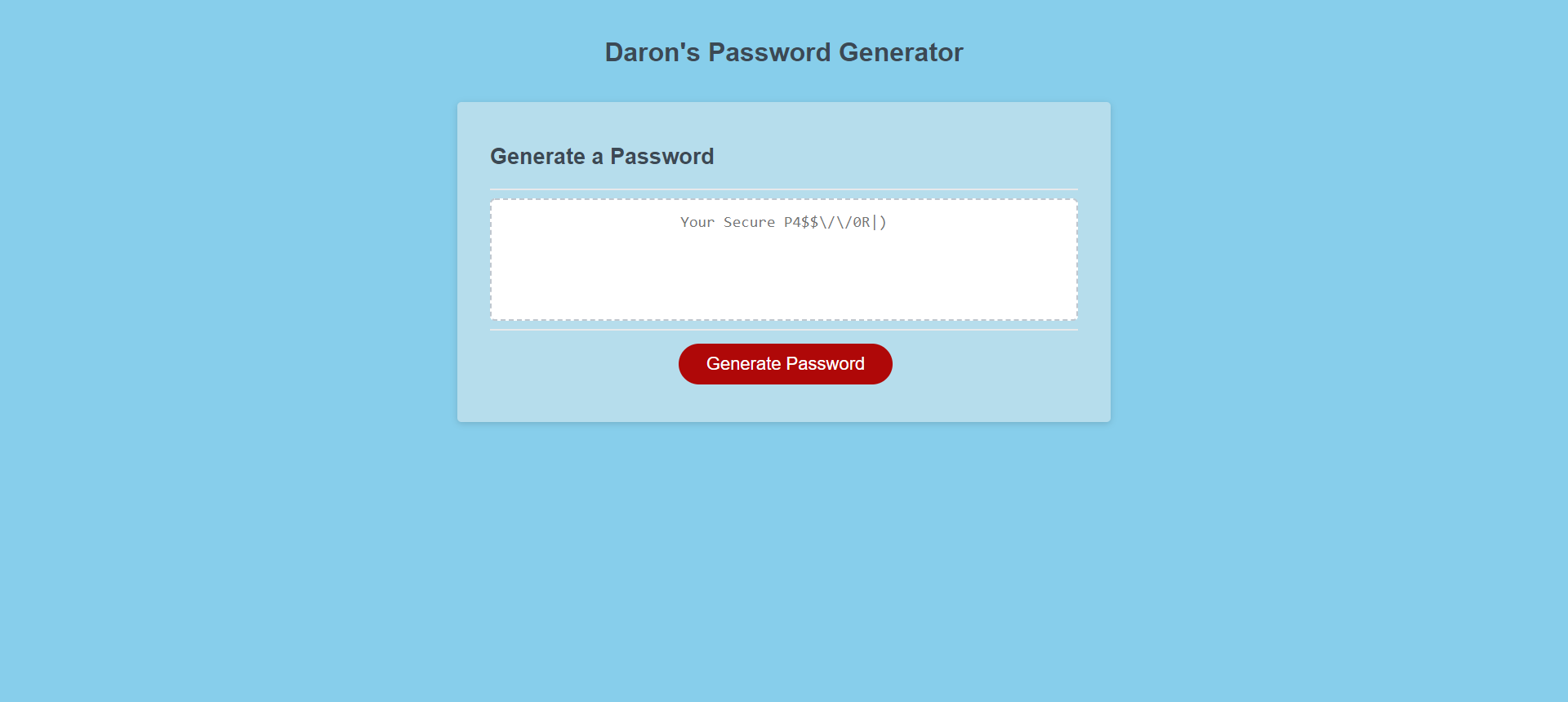 Password Generator